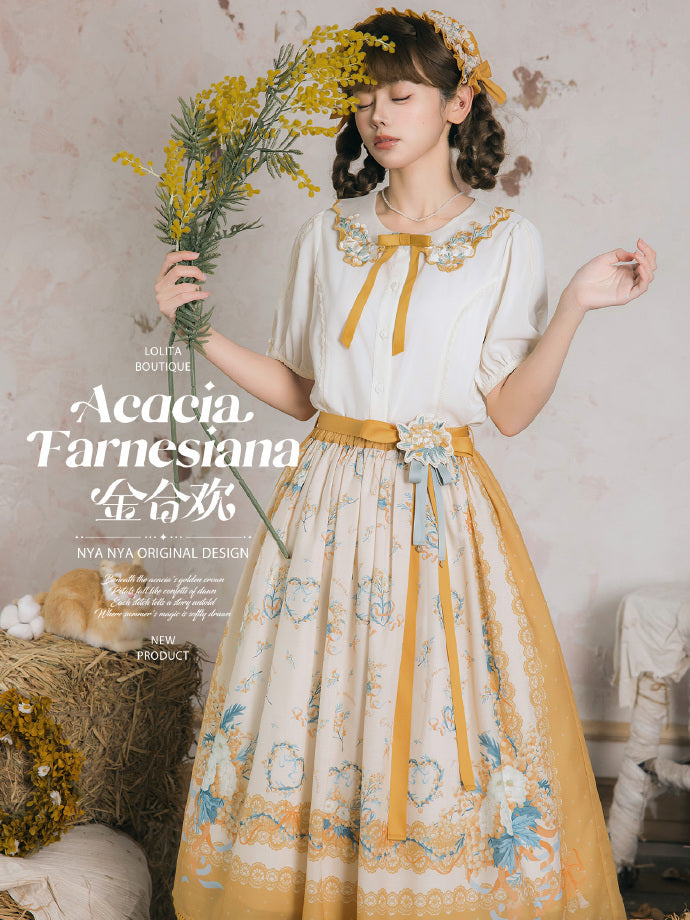 【受注予約8/20まで】Acacia Farnesiana プリントスカート