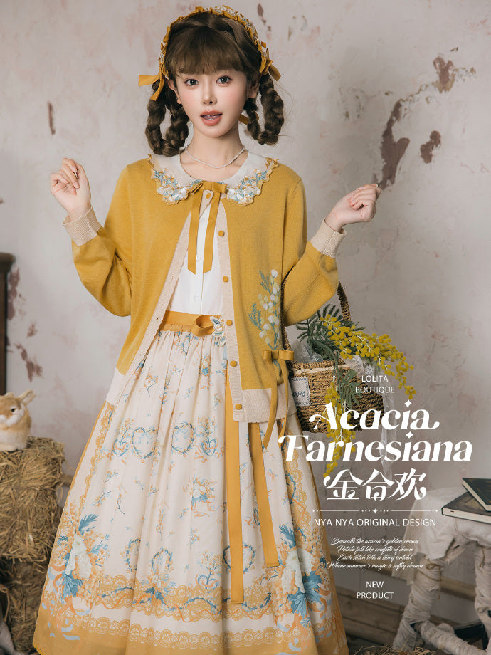 【受注予約8/20まで】Acacia Farnesiana プリントスカート