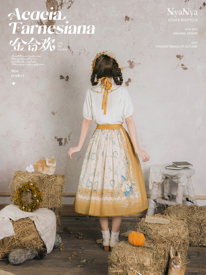 【受注予約8/20まで】Acacia Farnesiana プリントスカート