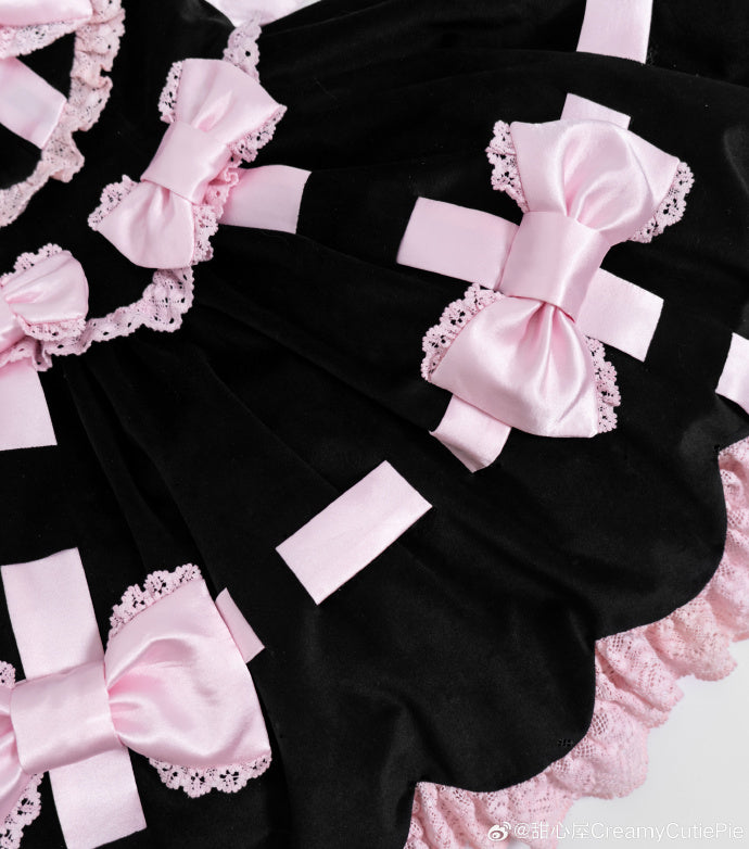 Ribbon Gift Box ミニ丈ジャンパースカート