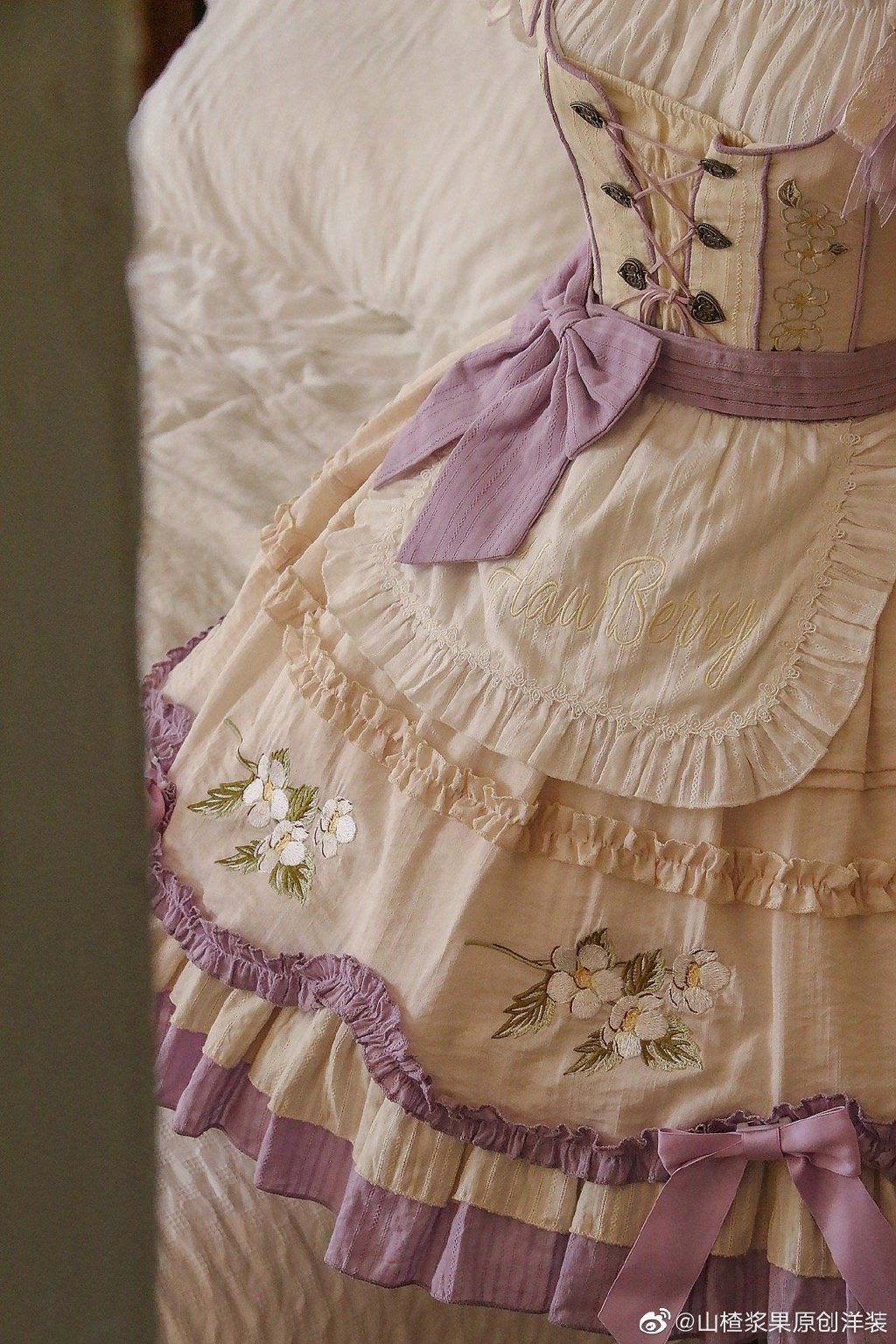 花模様のバイエルン パステルカラージャンパースカートフルセット
