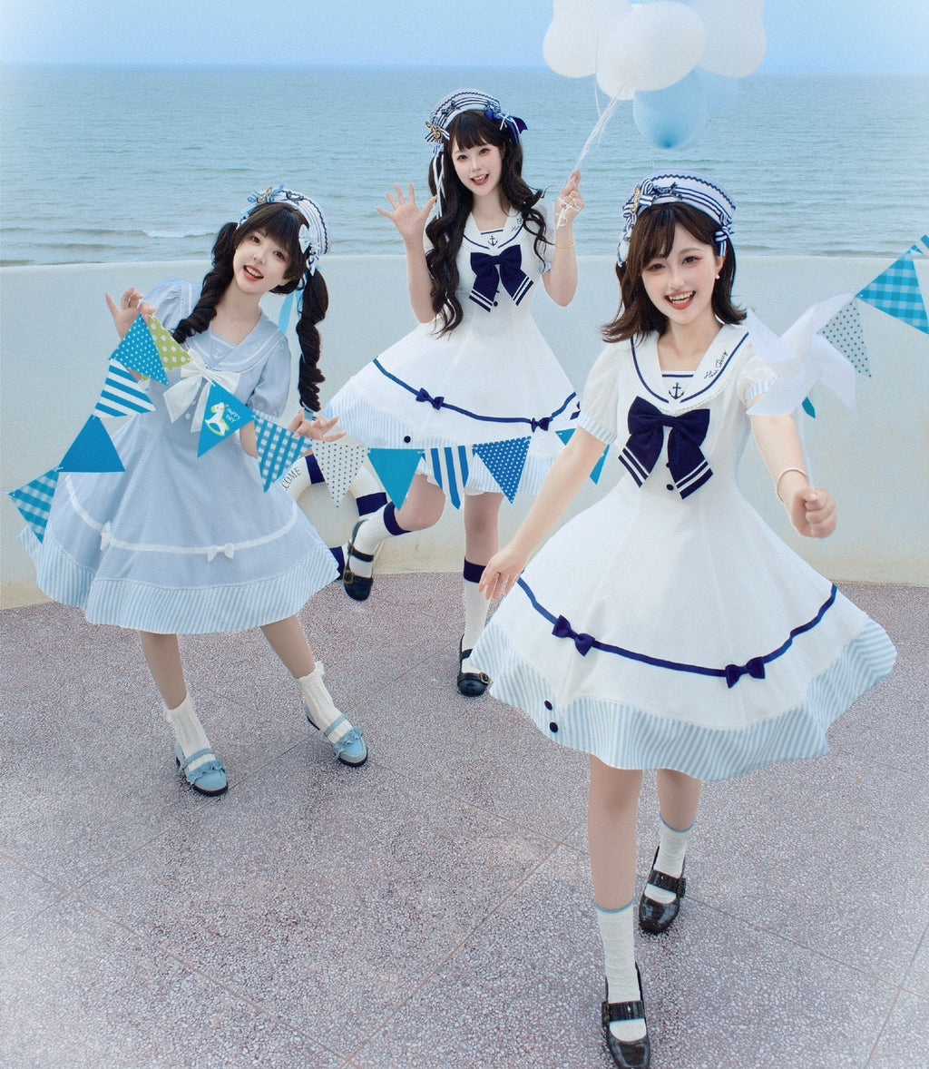 【受注予約7/30まで】Blue Sky Marine セーラーワンピース