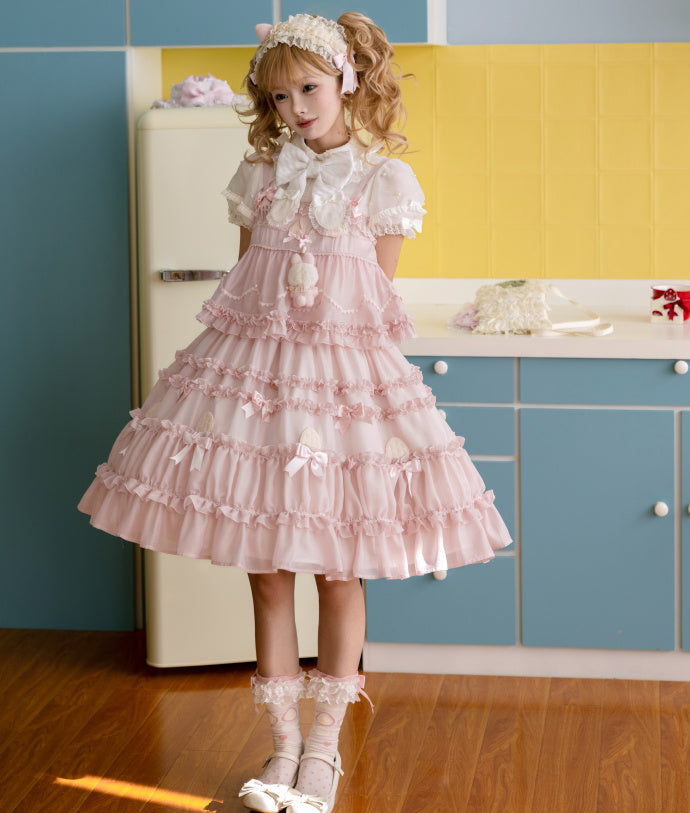 [Pre-orders until 2/10] Swing Strawberry Angel Frill Jumper Skirt