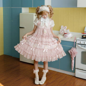 [Pre-orders until 2/10] Swing Strawberry Angel Frill Jumper Skirt