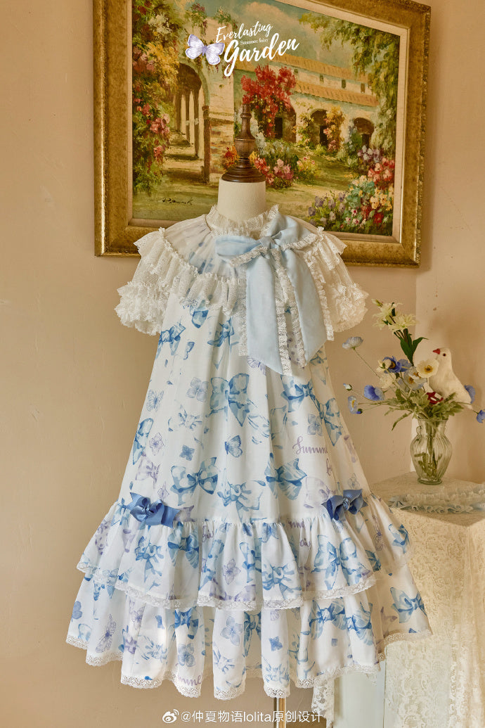 [Pre-orders available until 2/10] Ribbon Eternal Garden short tiered jumper skirt