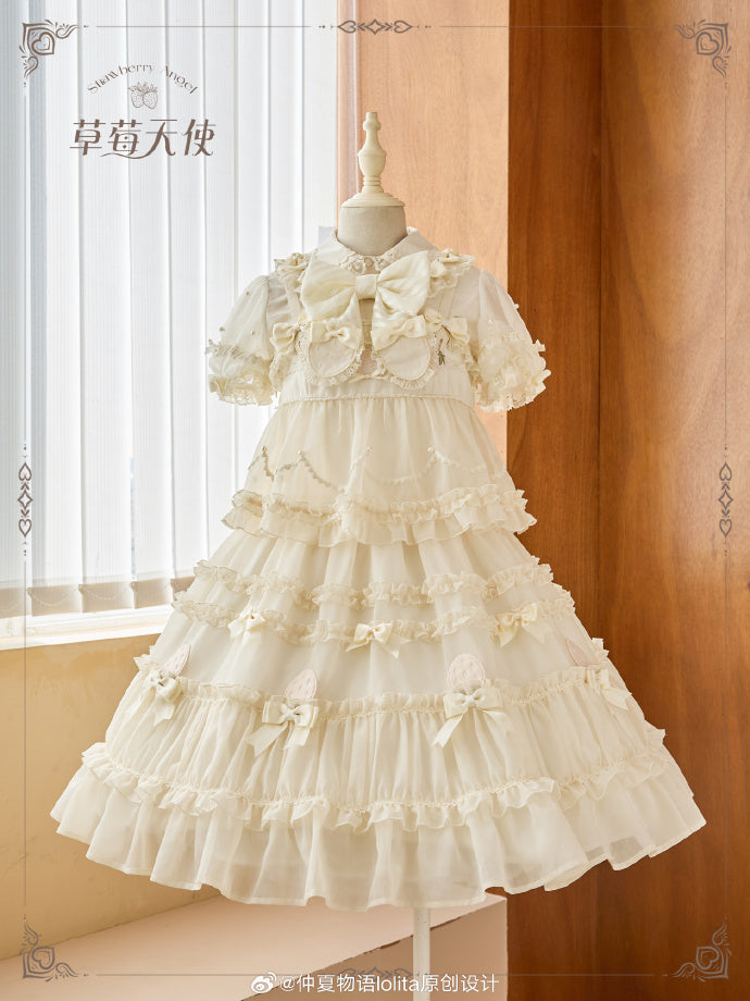 [Pre-orders until 2/10] Swing Strawberry Angel Frill Jumper Skirt