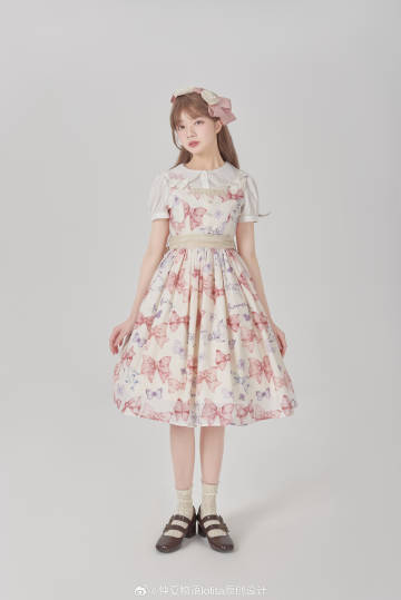 [Pre-orders available until 2/10] Ribbon Eternal Garden Tank Jumper Skirt