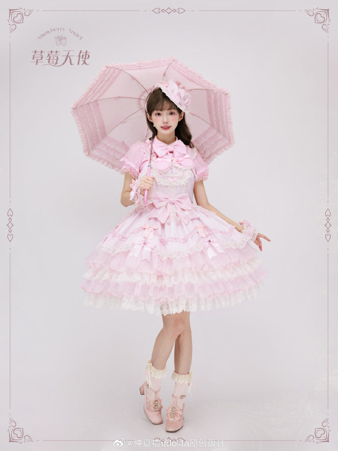 [Pre-orders until 2/10] Swing Strawberry Angel Luxury Jumper Skirt