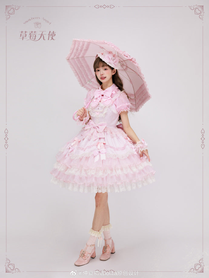 [Pre-orders until 2/10] Swing Strawberry Angel Luxury Jumper Skirt