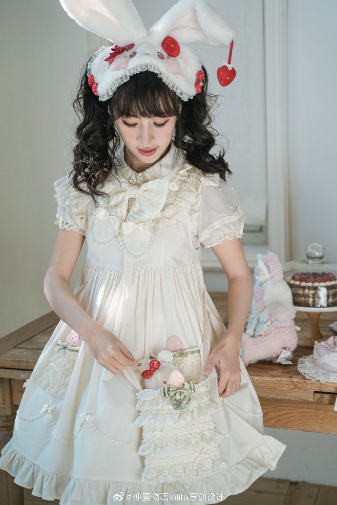 [Pre-orders available until 2/10] Swing Strawberry Angel Apron Jumper Skirt