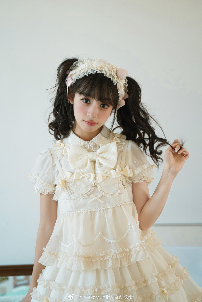 [Pre-orders until 2/10] Swing Strawberry Angel Frill Jumper Skirt