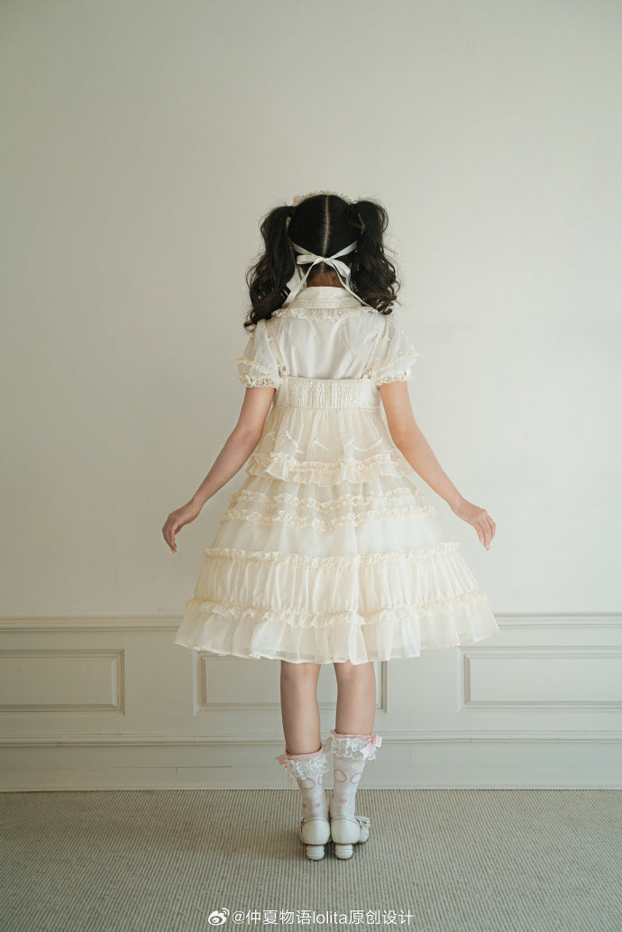 [Pre-orders until 2/10] Swing Strawberry Angel Frill Jumper Skirt