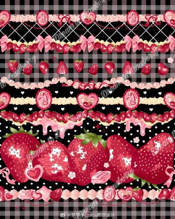 Dream to Strawberry  プリントジャンパースカート