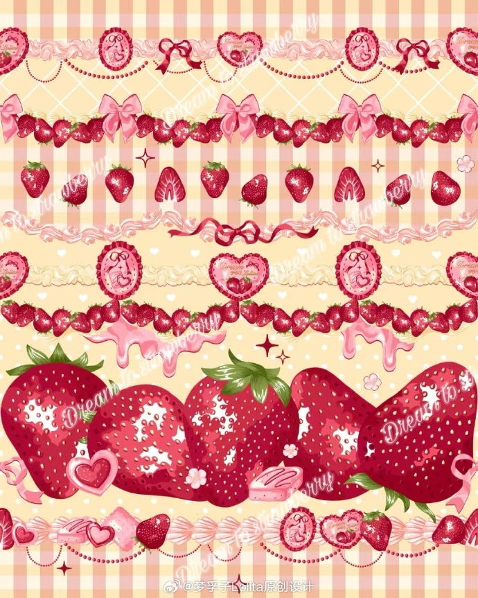 Dream to Strawberry  プリントジャンパースカート
