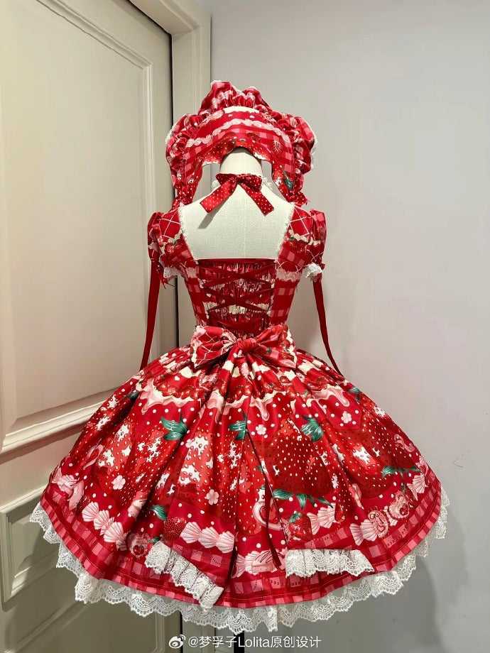 Dream to Strawberry  プリントワンピース