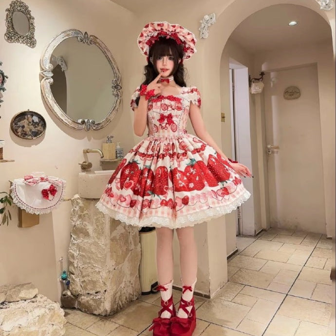 Dream to Strawberry  プリントワンピース