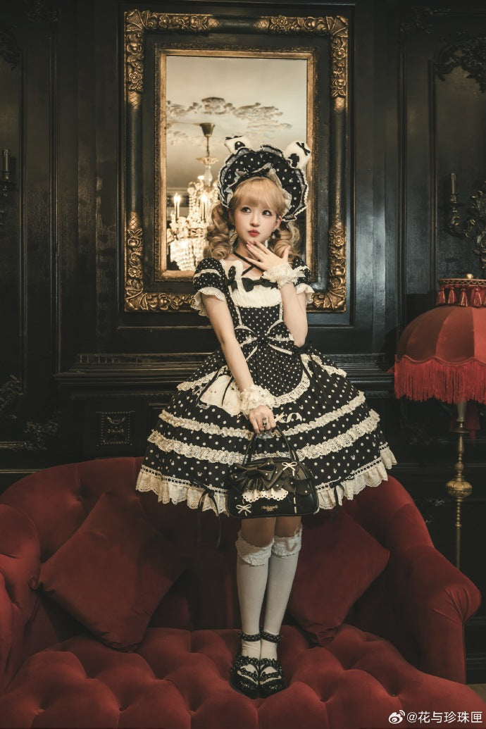 【受注予約6/11まで】Bow Rabbit 水玉ワンピース・全5色
