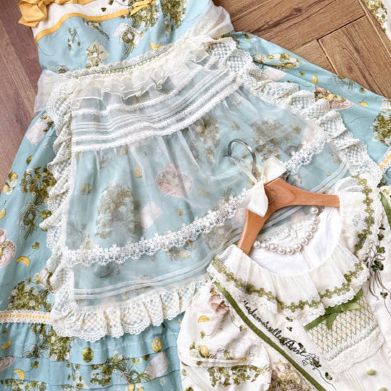 同時購入のみ【受注予約5/18まで】Four Leaf Clover and Lime エプロンとジレ
