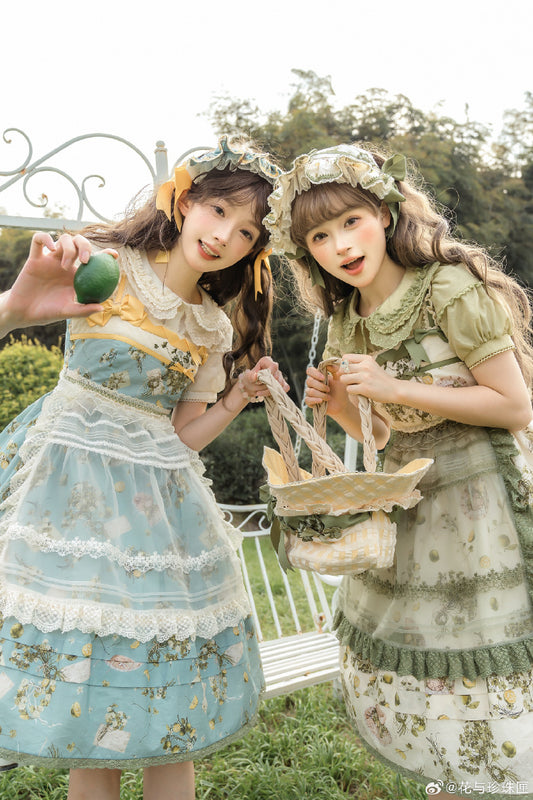 同時購入のみ【受注予約5/18まで】Four Leaf Clover and Lime エプロンとジレ