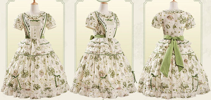 【受注予約5/18まで】Four Leaf Clover and Lime プリントワンピース
