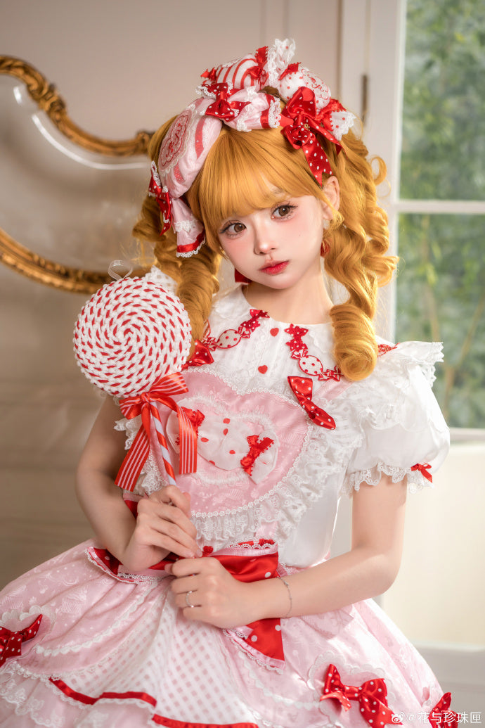 【受注予約12/8まで】Candy Doll サスペンダースカート