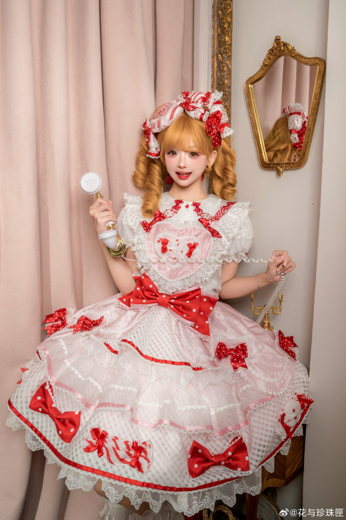 【受注予約12/8まで】Candy Doll サスペンダースカート