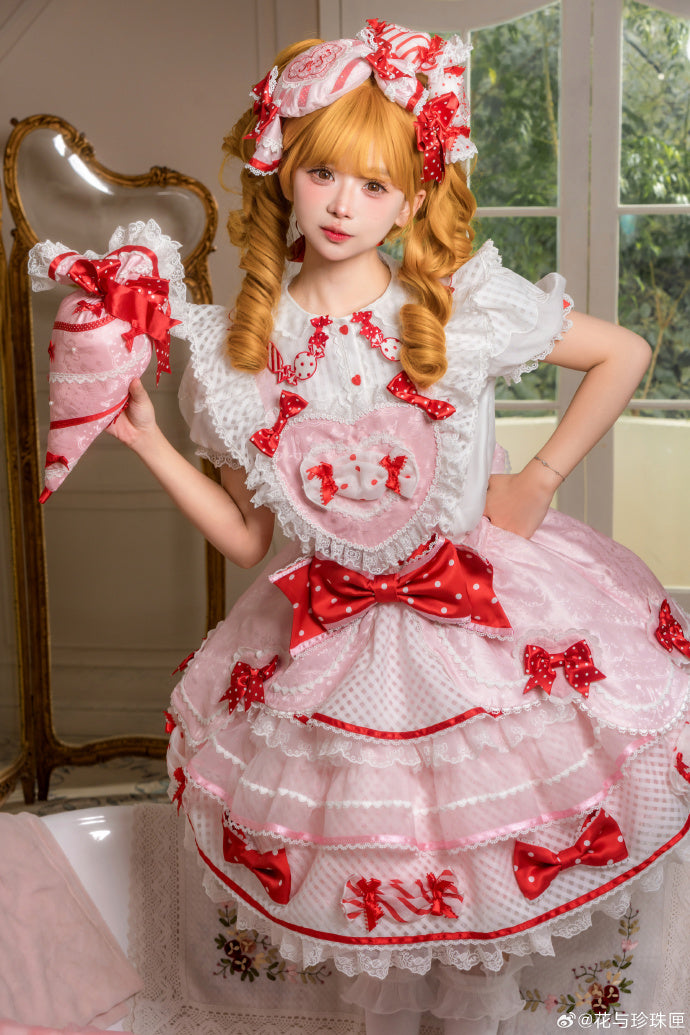 【受注予約12/8まで】Candy Doll サスペンダースカート