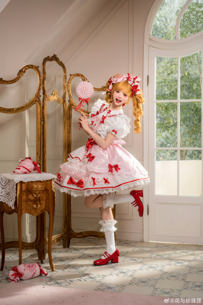 【受注予約12/8まで】Candy Doll サスペンダースカート