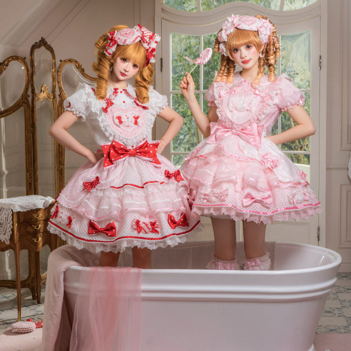 【受注予約12/8まで】Candy Doll サスペンダースカート