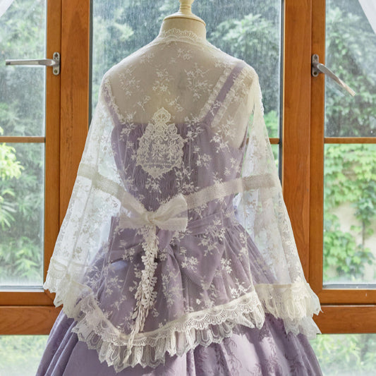 【受注予約6/18まで】紫藤幻夢 レースショール