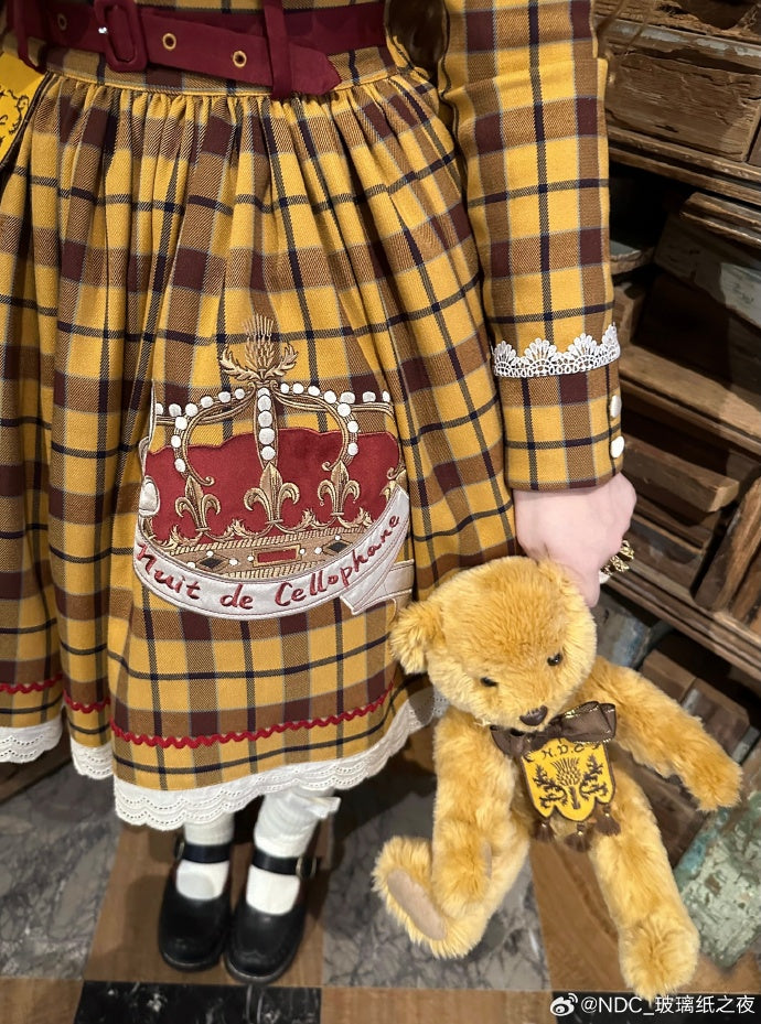 Thistle Crown チェックのミニ丈スカート
