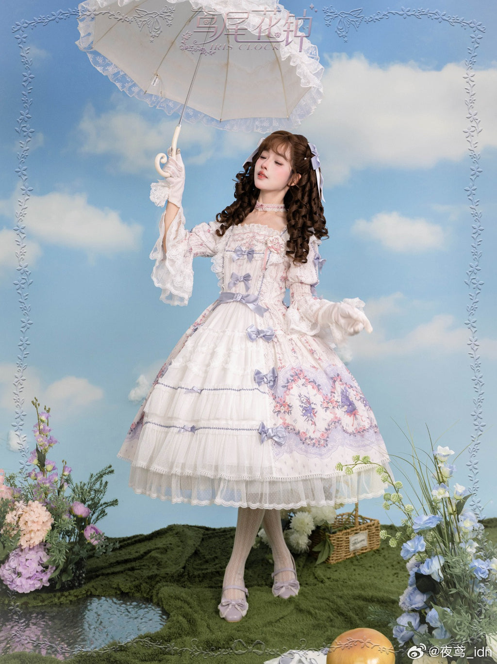 【受注予約8/26まで】Iris Clock 姫袖×フロントレースドレス