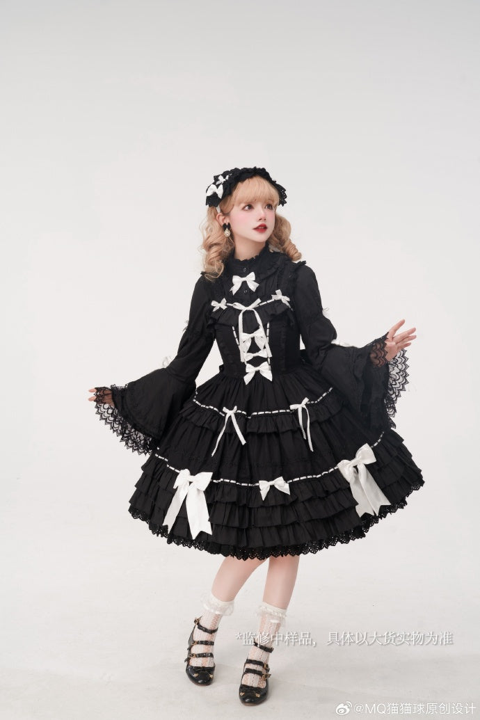 [Pre-orders available until 8/15] Labyrinth Doll jumper skirt and princess sleeve blouse 2-piece set