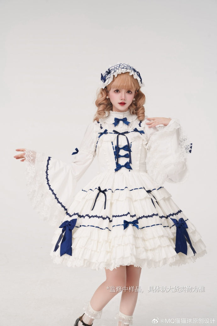 [Pre-orders available until 8/15] Labyrinth Doll jumper skirt and princess sleeve blouse 2-piece set