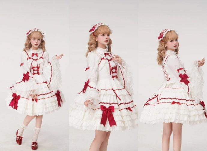 [Pre-orders available until 8/15] Labyrinth Doll jumper skirt and princess sleeve blouse 2-piece set