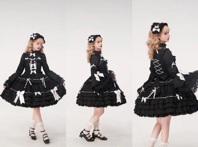 [Pre-orders available until 8/15] Labyrinth Doll jumper skirt and princess sleeve blouse 2-piece set