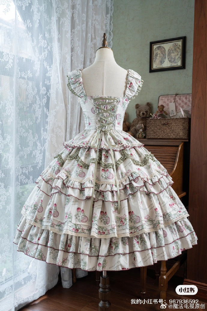 Berry Bells ノースリーブトップスとスカートのセットアップ
