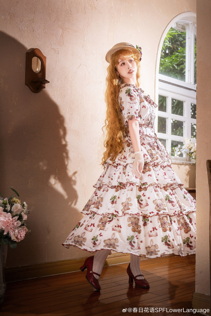 【再販・受注予約5/18まで】Camellia Berry 半袖セットアップ・ロング丈