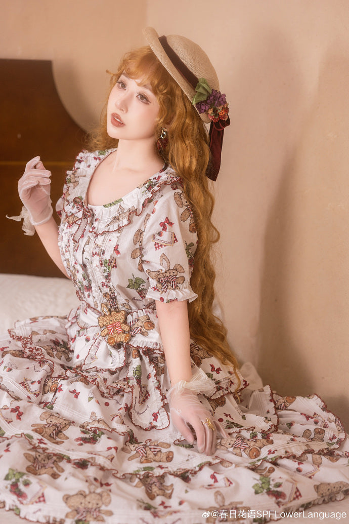 【再販・受注予約5/18まで】Camellia Berry 半袖セットアップ・ロング丈