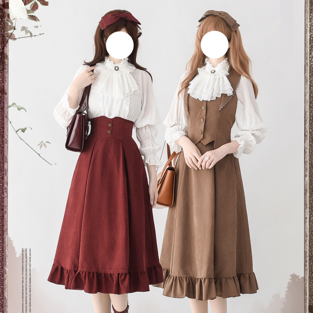 Misty Forest クラシカルベストとスカート 全４色