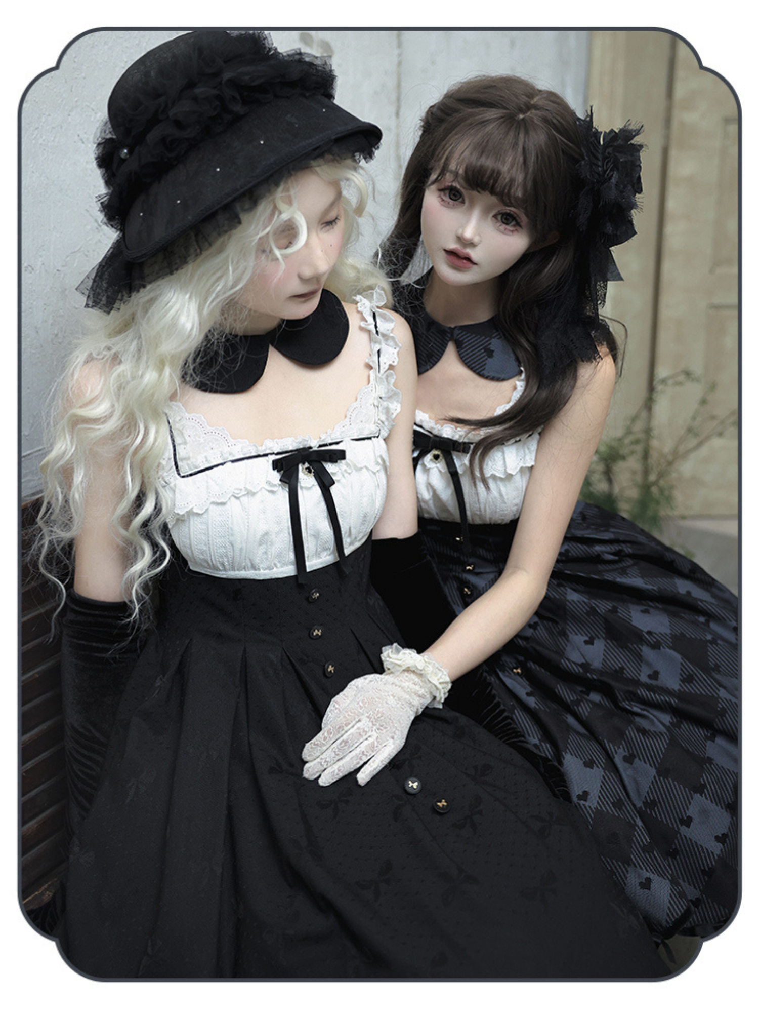 Silent Heart チェック柄ショート丈ジャンパースカートとジャケット