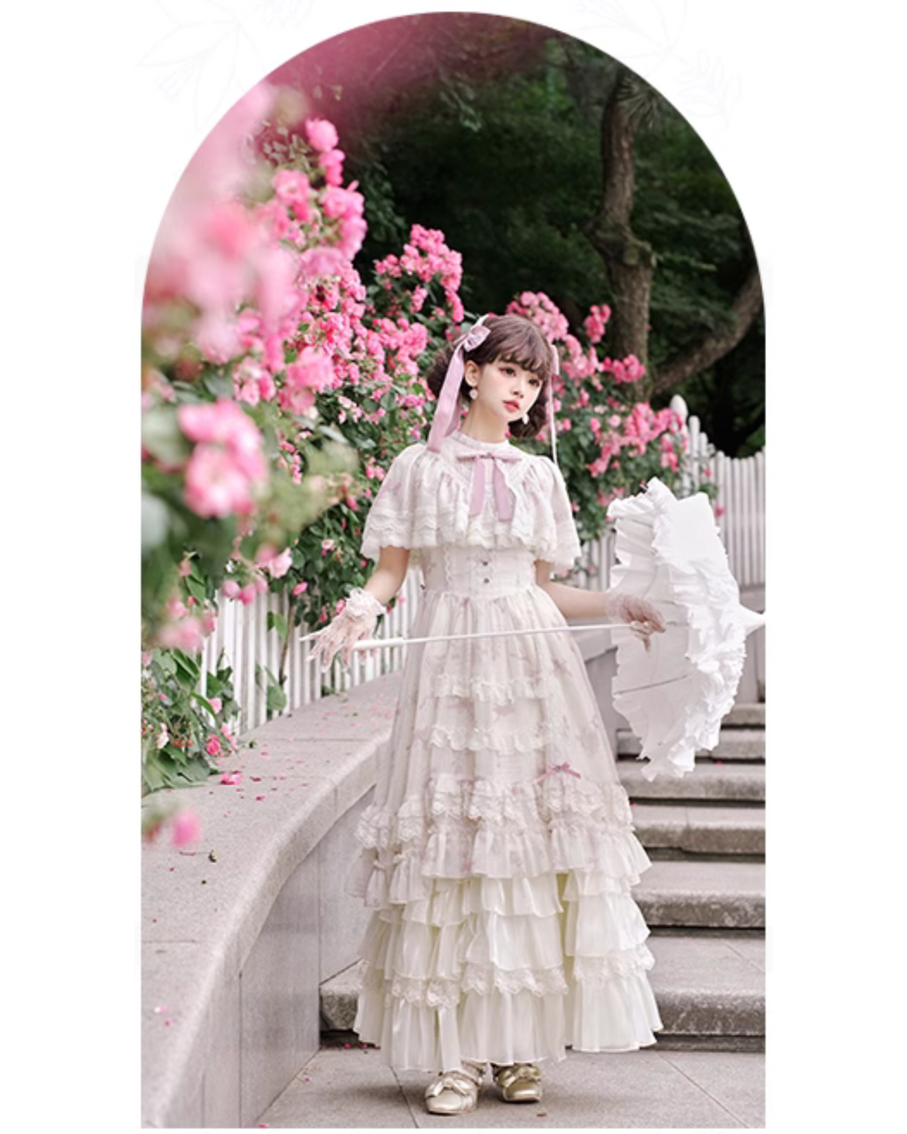 Edwardian クアドラプルリボンワンピース