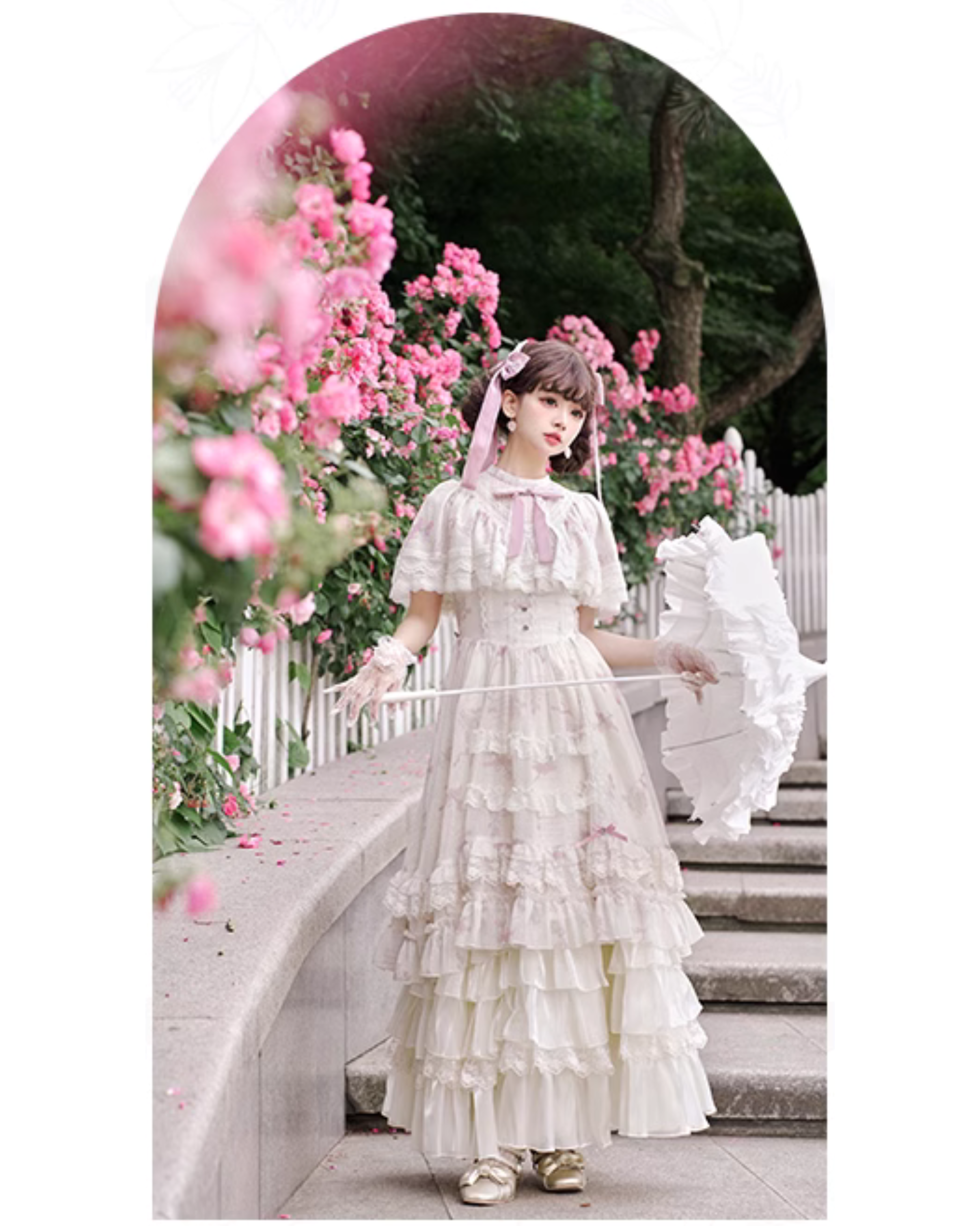 Edwardian クアドラプルリボンワンピース