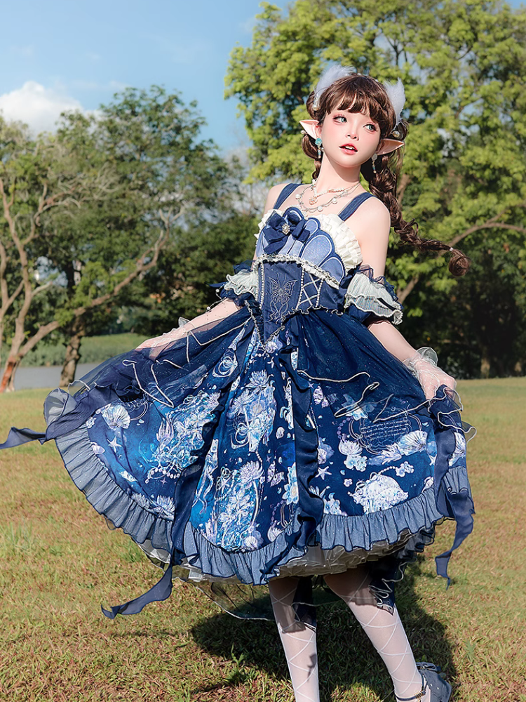 【予約販売】深海物語 煌めく海月ジャンパースカート