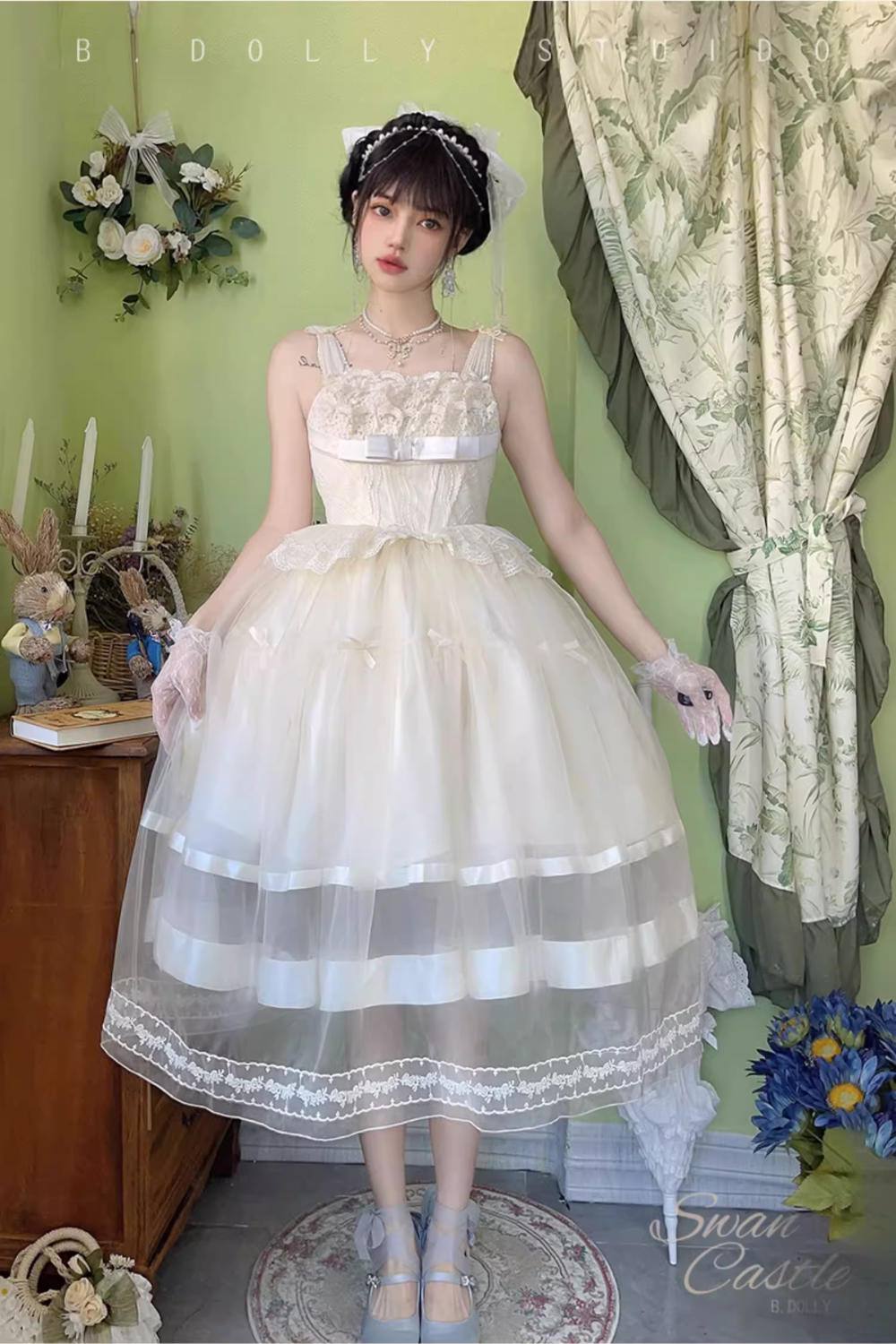 swan lake off white jumper skirt