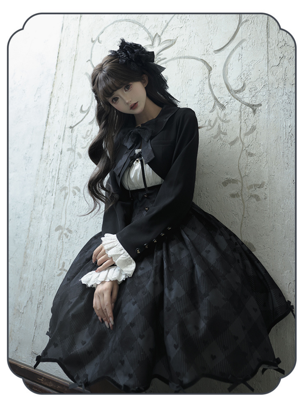 Silent Heart チェック柄ショート丈ジャンパースカートとジャケット