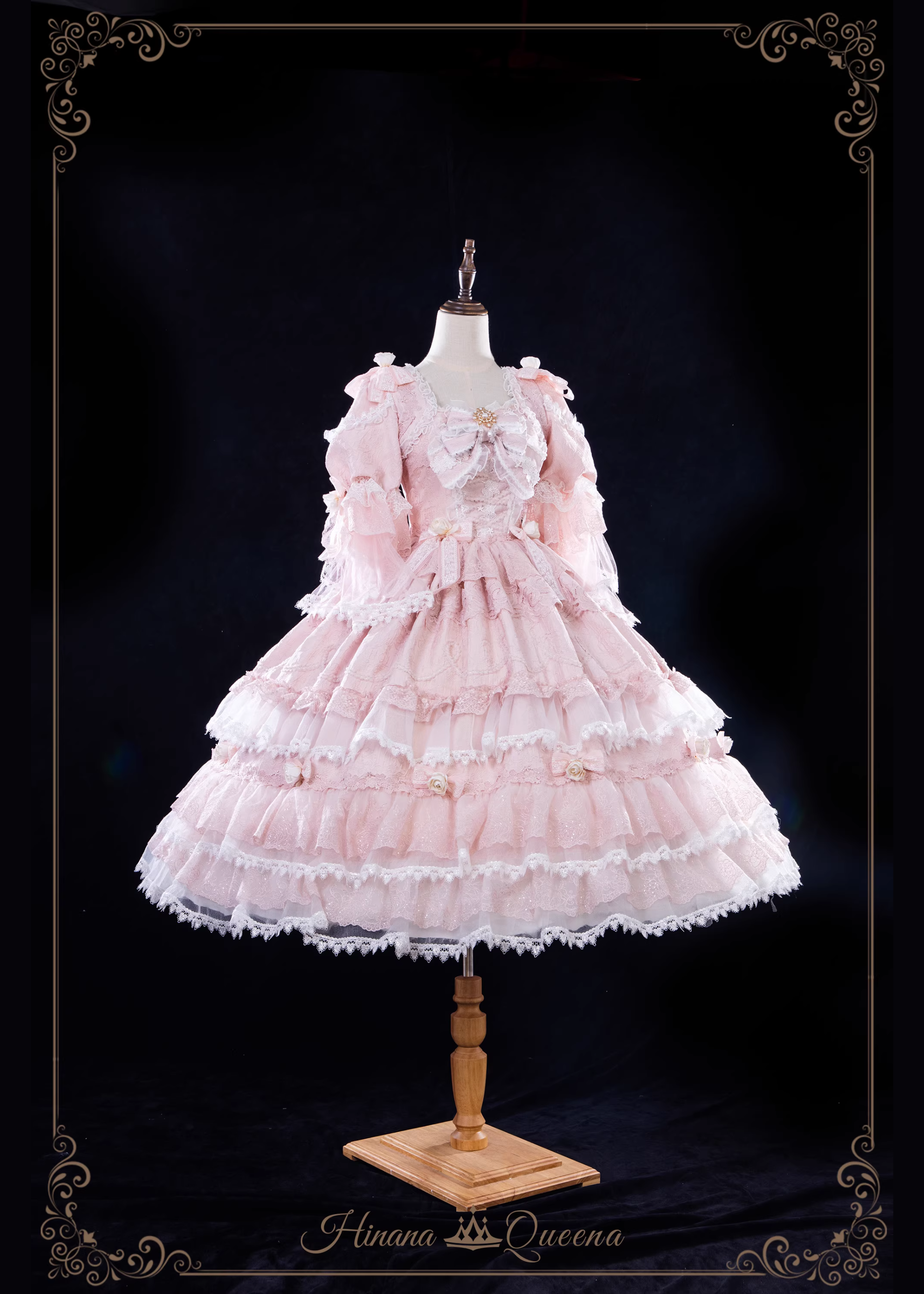 White Rose 3段フリル姫袖ドレス 単品・フルセット
