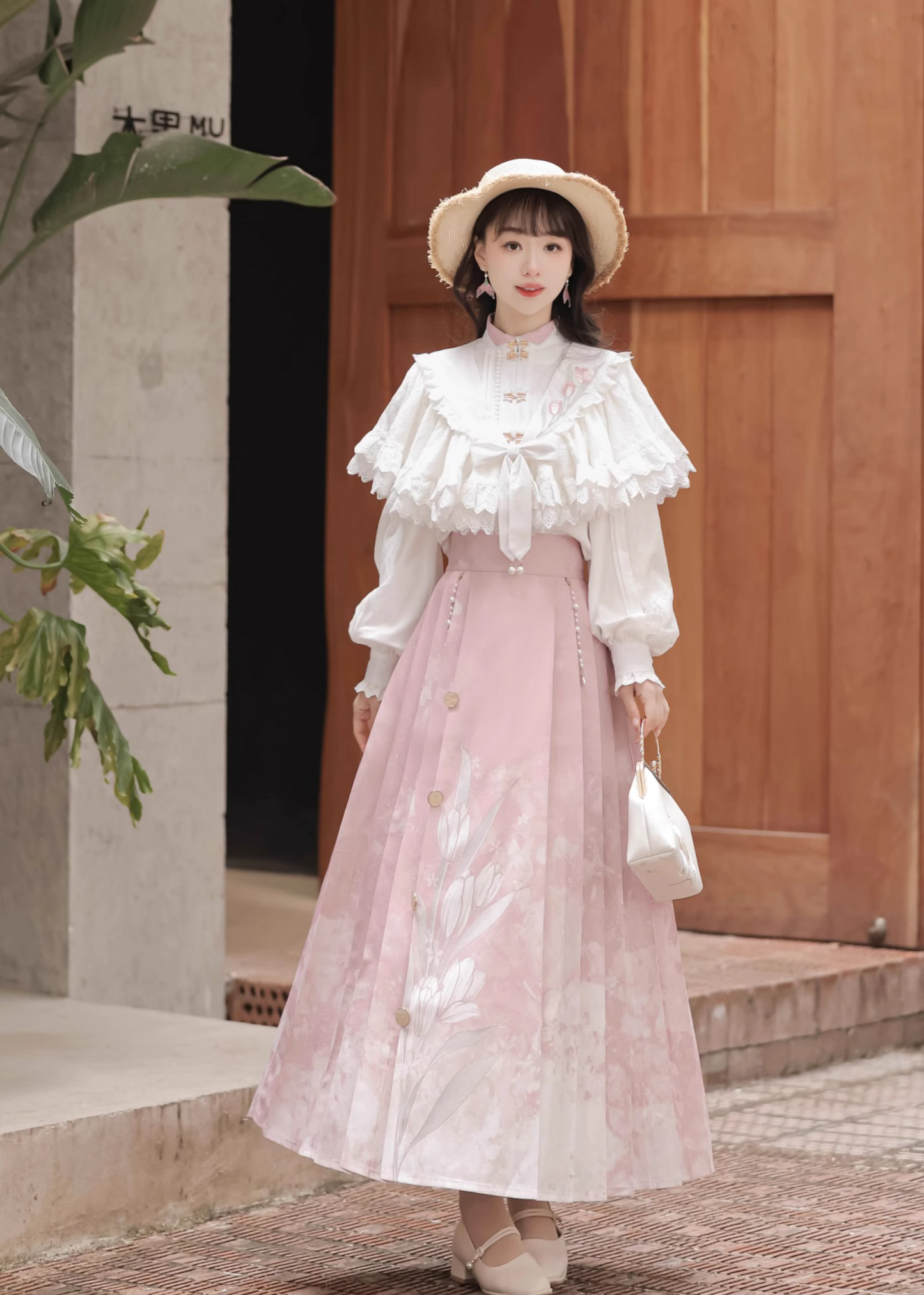 Pink tulip Chinese style set up and bolero