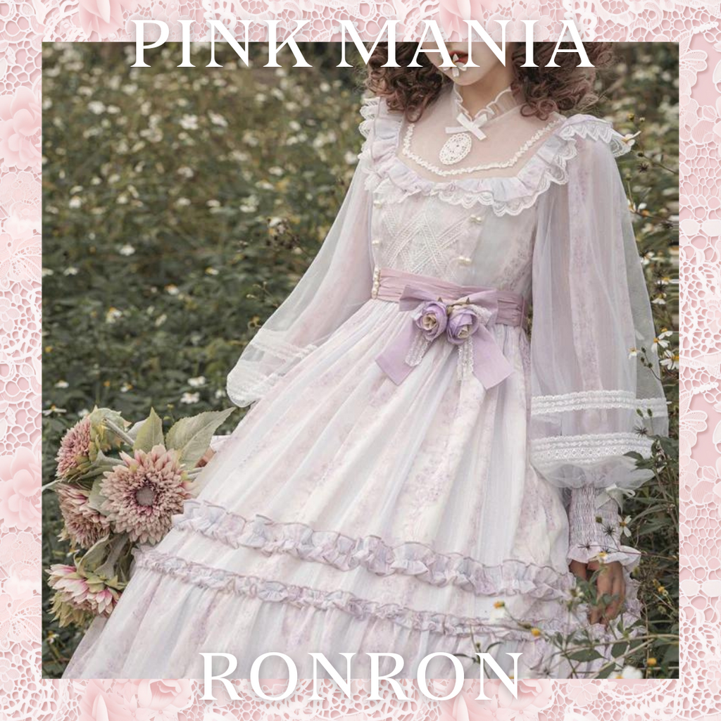 【予約販売】Garden of Flowers シアースタンドカラーワンピース