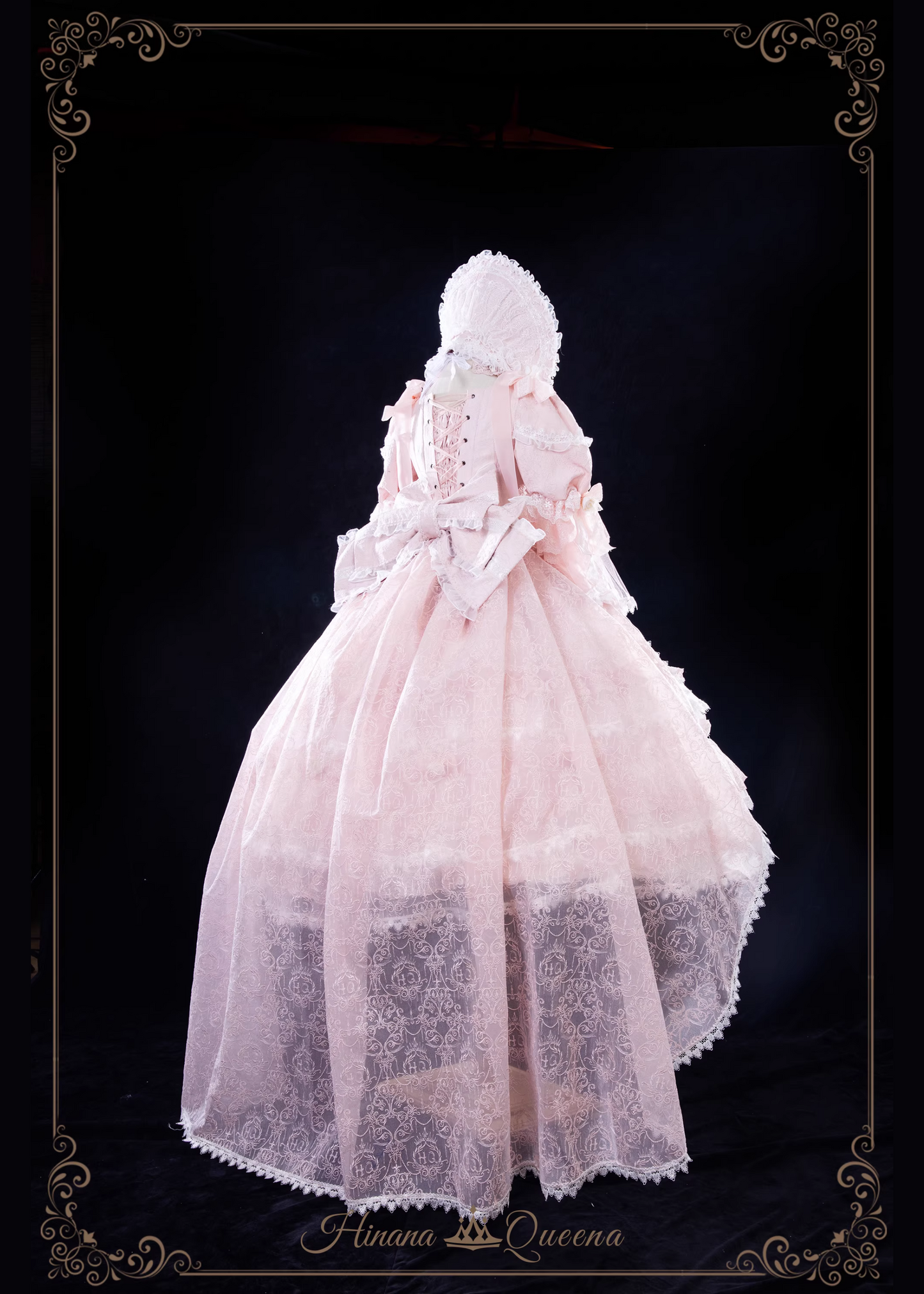 White Rose 3-tiered ruffle princess sleeve dress (single item/full set)